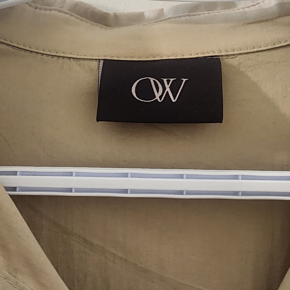 OW Collection Ella Shirt‎ Dress, Tan, Size Small. - Picture 3 of 11